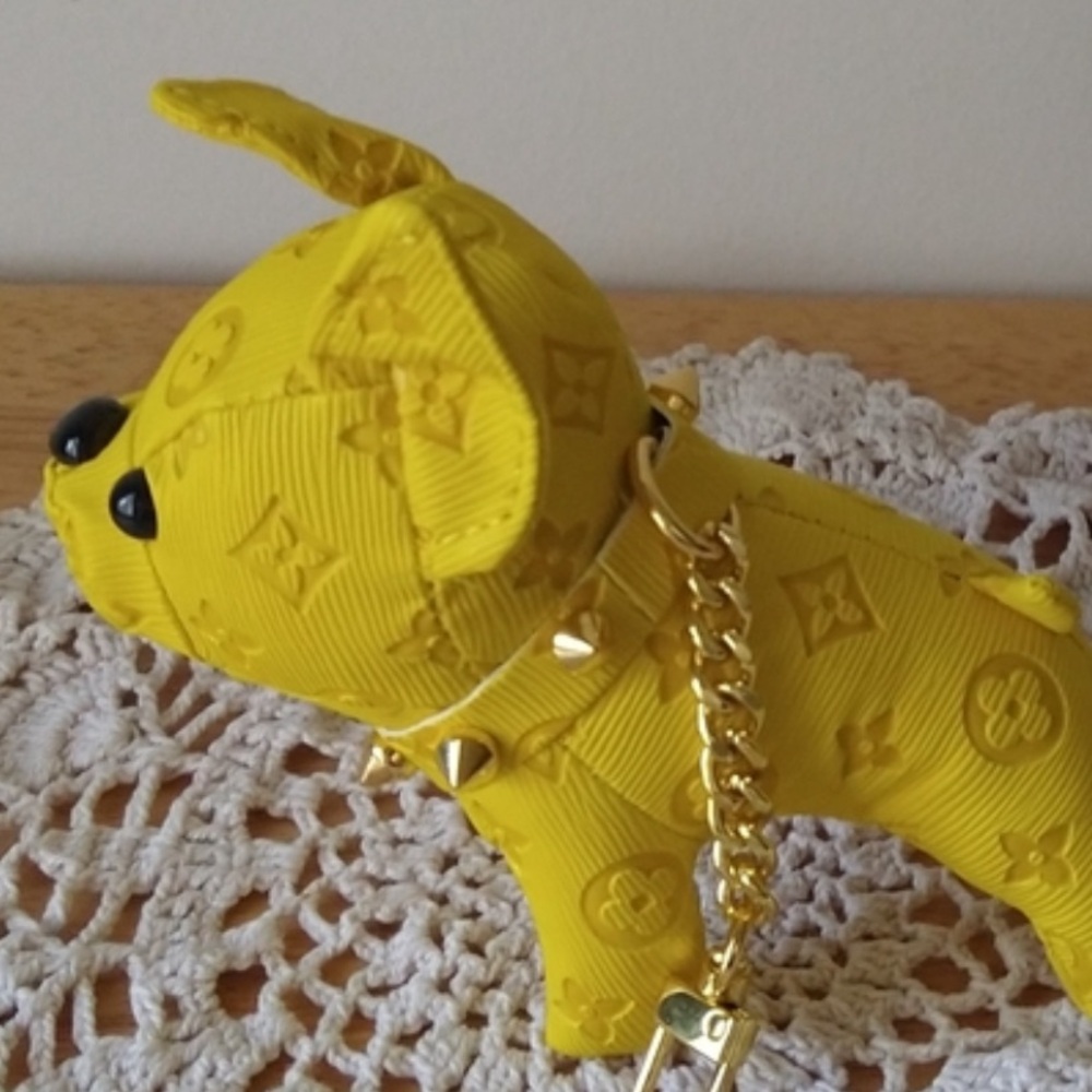 Monogram Frenchie dog purse/bag charm keychain - Picture 3 of 6